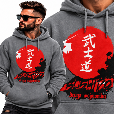BLUZA Z KAPTUREM SPORTY WALKI  BUSHIDO